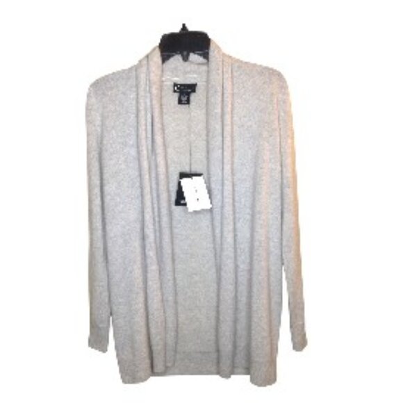 C by Bloomingdale's Cashmere Cardigan Light Gray XS NWT - Picture 1 of 6